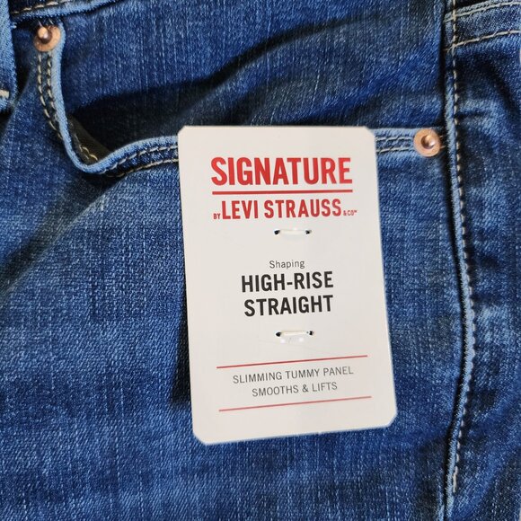 NWT Levi Strauss Signature Women's Shaping High-Rise Straight Jeans Size 6 - Picture 4 of 10